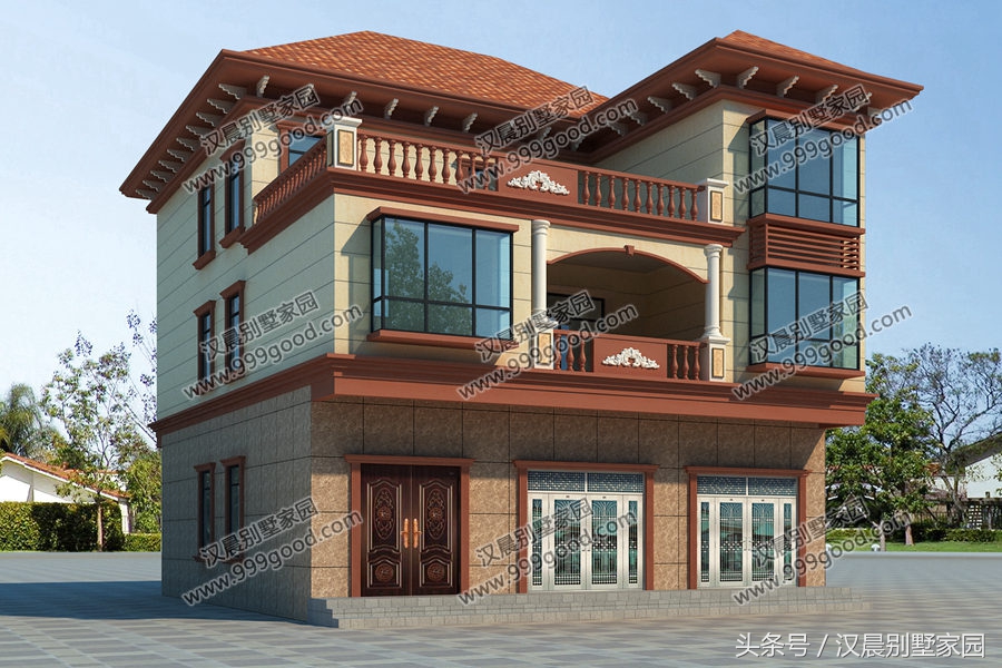 农村别墅自建房116平方50万能搞定,农村商住两用别墅