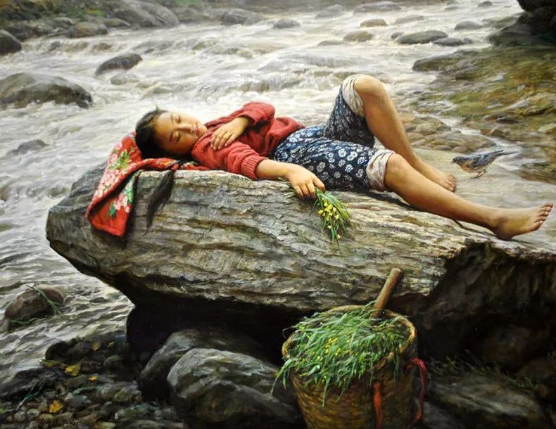 油画里刻骨的乡愁看了想哭,油画里刻骨的乡愁看了想哭的人