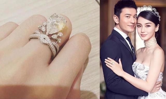 阿娇蜜月后甜晒大钻戒,阿娇钻戒和张馨予钻戒