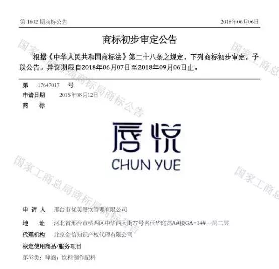 商标夏季系列,商标公告2019年