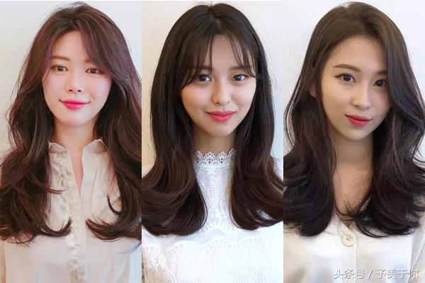 适合头发稀少大波浪卷中长发,过肩烫发怎么扎头发好看又简单