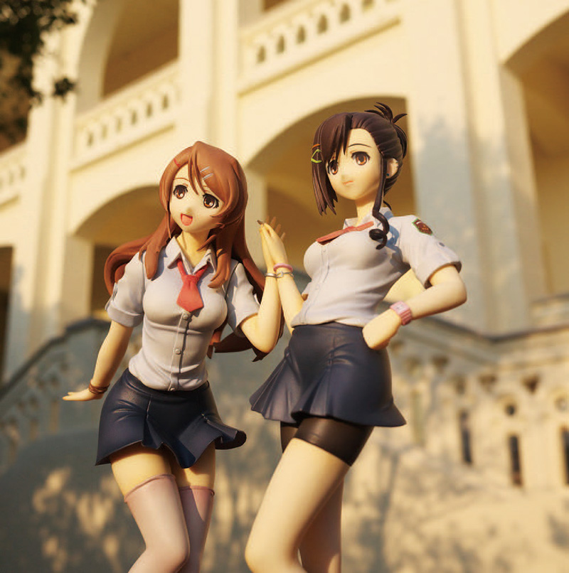 萌妹子手办开箱测评,手办外拍