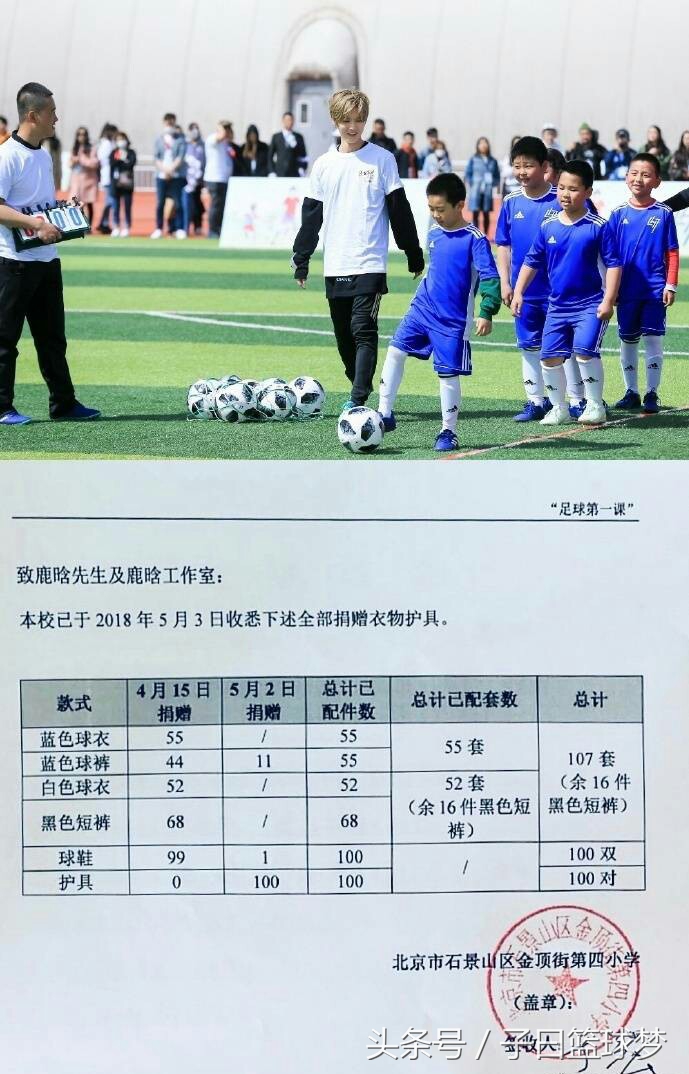 足球高手鹿晗,足球技术第一人