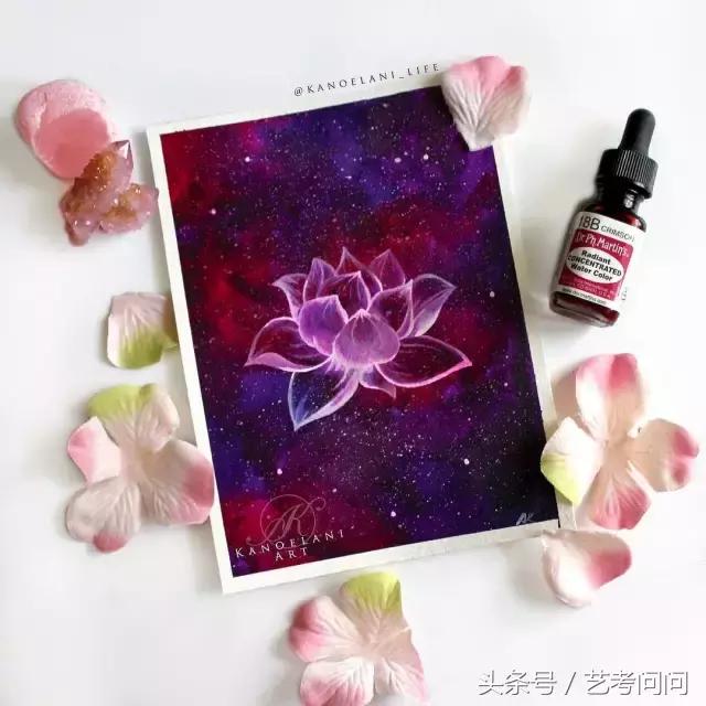 星空图片手绘水彩画视频,三至五年级水彩画星空画