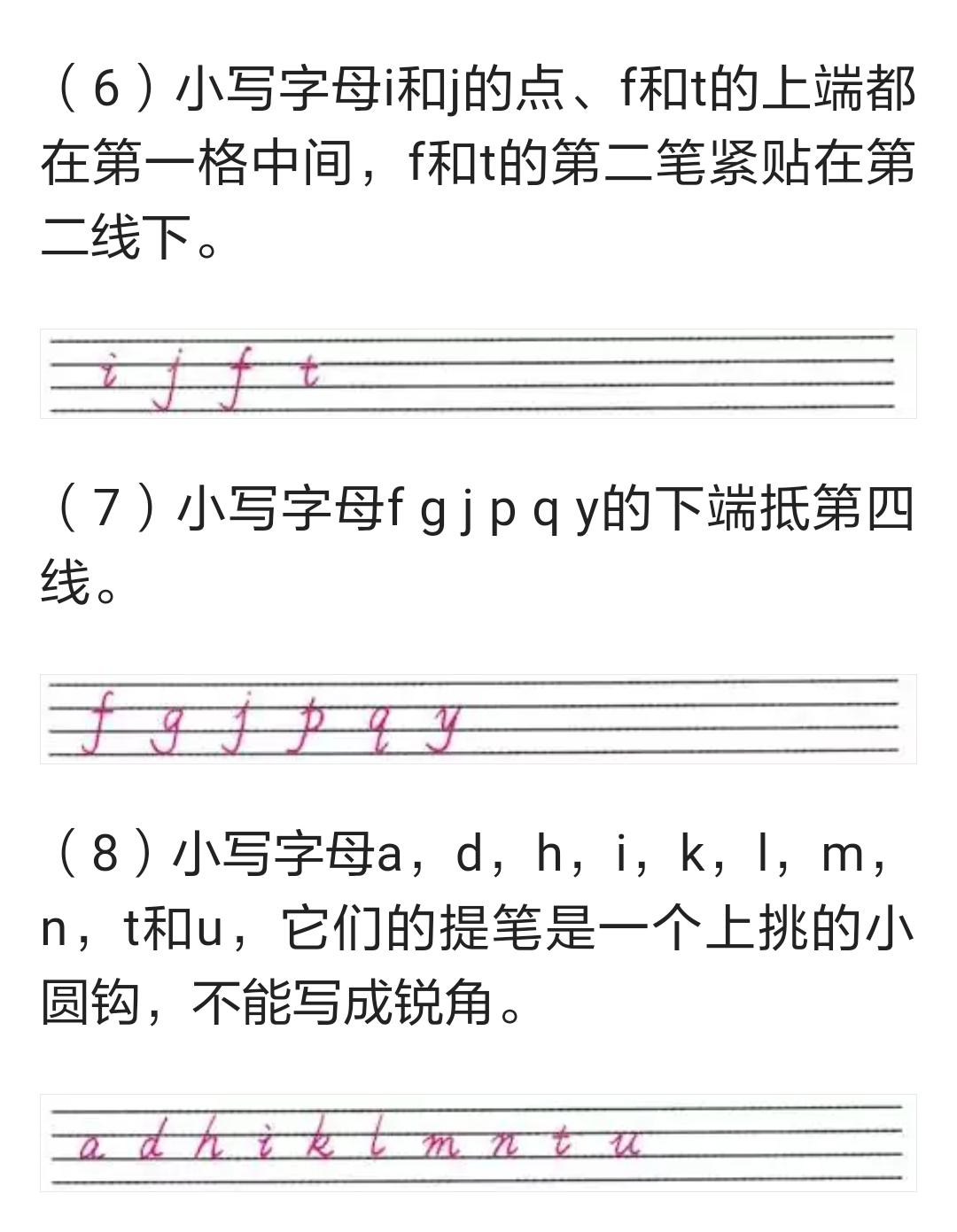26个英文字母书写规范标准读音,26个英文字母书写规范详解