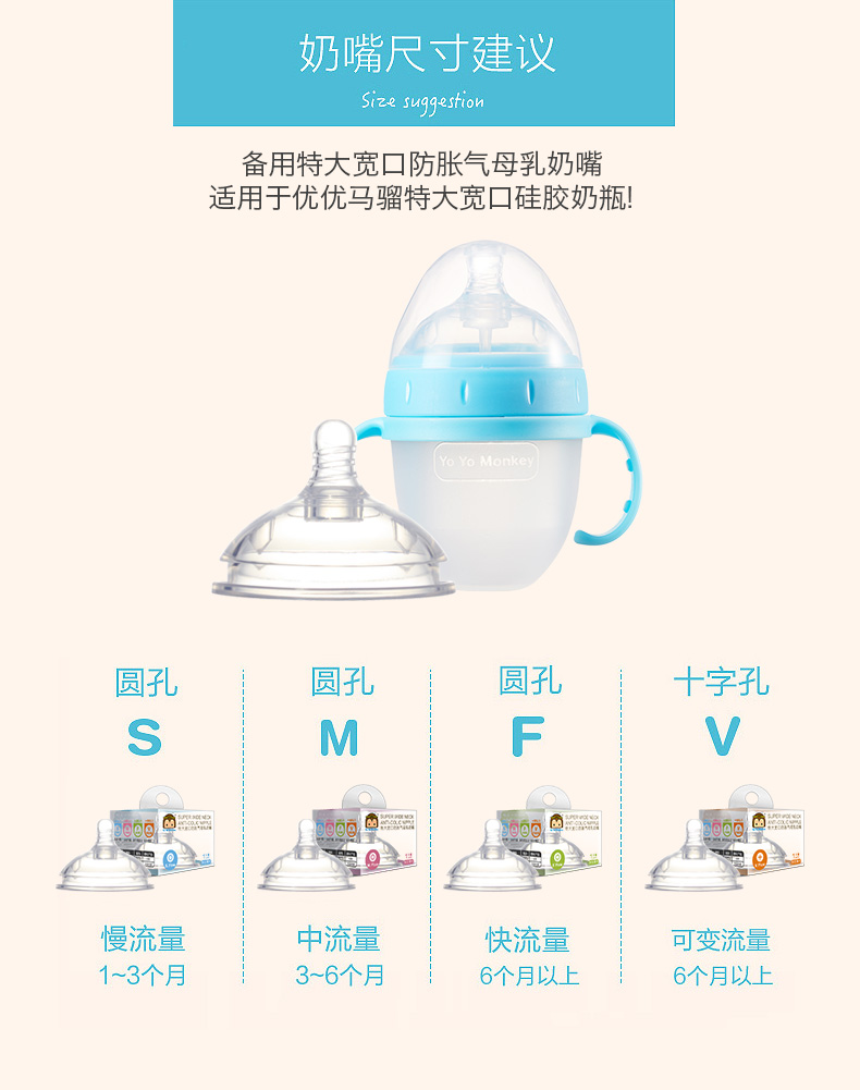 宝宝奶嘴知识,防胀气通用型奶嘴