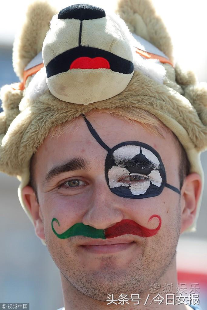 头顶“球场”化“猫”妆,“变相怪杰”满场飞,世界杯球迷谁最强