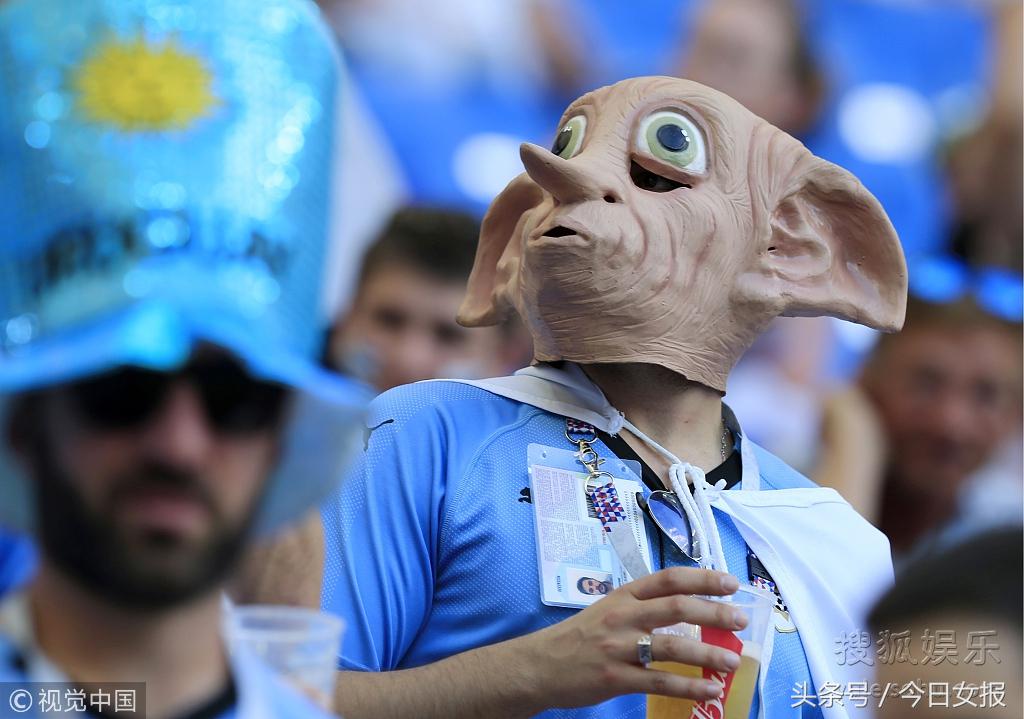 头顶“球场”化“猫”妆，“变相怪杰”满场飞，世界杯球迷谁最强