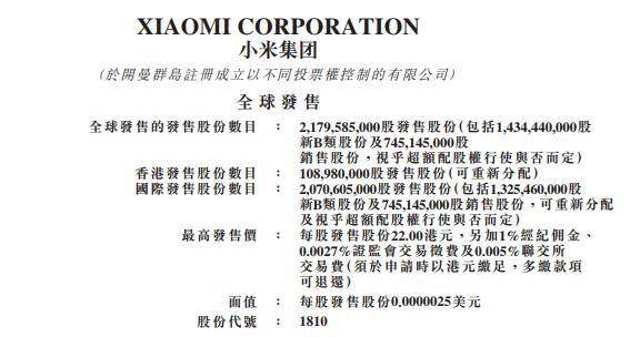 小米港股招股书,小米招股书