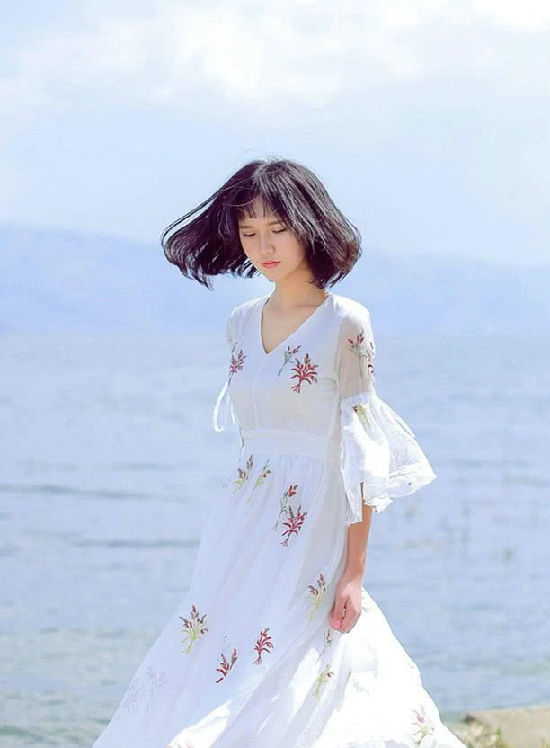 显瘦减龄夏季裙子雪纺,半身鱼尾开叉雪纺裙2022新款夏季