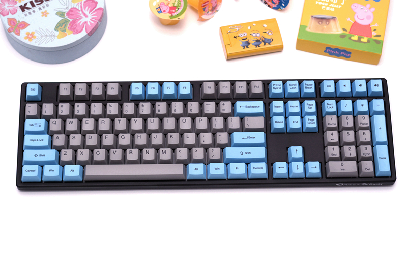 pbt机械键盘彩色背光蓝白键帽,pbt键帽的机械键盘推荐