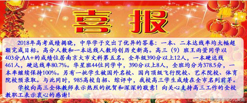 2018南京各校高考成绩单出炉！南京最强中学是……
