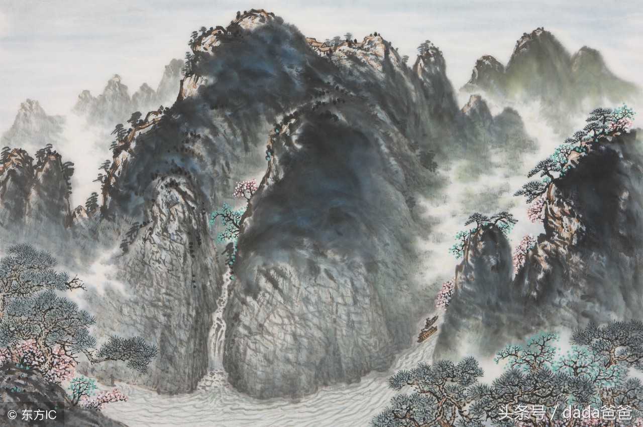 40首古诗词配绝美国画,古诗词意境国画