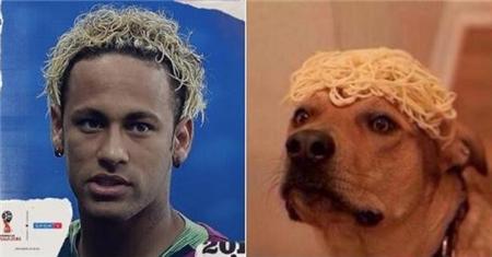 世界杯巴西内马尔球迷头顶方便面,内马尔18年世界杯泡面头