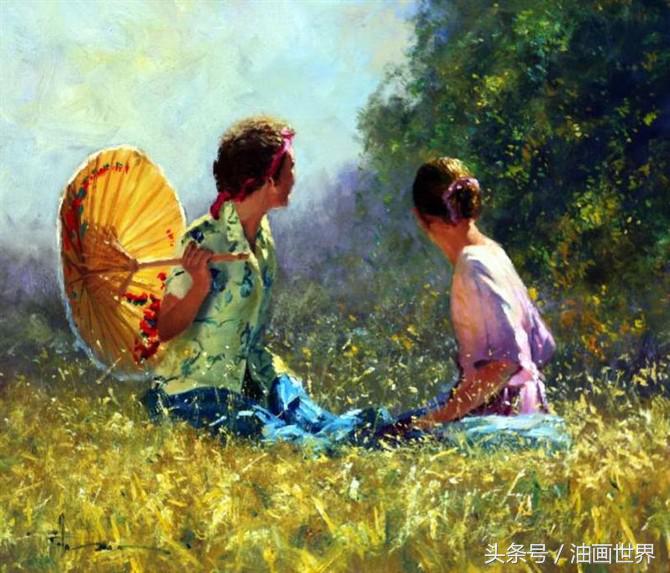 尼卡人物油画欣赏,robertoferri油画风景作品欣赏