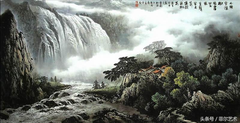 曾刚彩墨山水画着色技法完整版,曾刚彩墨山水画房子的画法视频