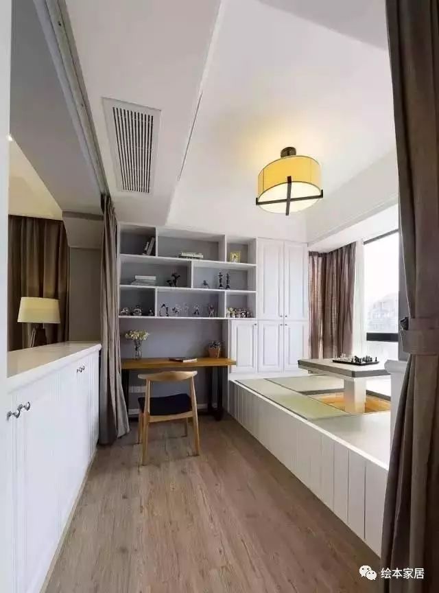 2平米独立小书房榻榻米,细长小书房想做成榻榻米