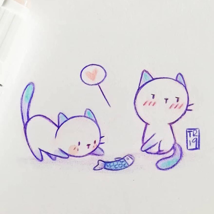 超可爱的一组铅笔画,100幅治愈系故事小插画彩铅