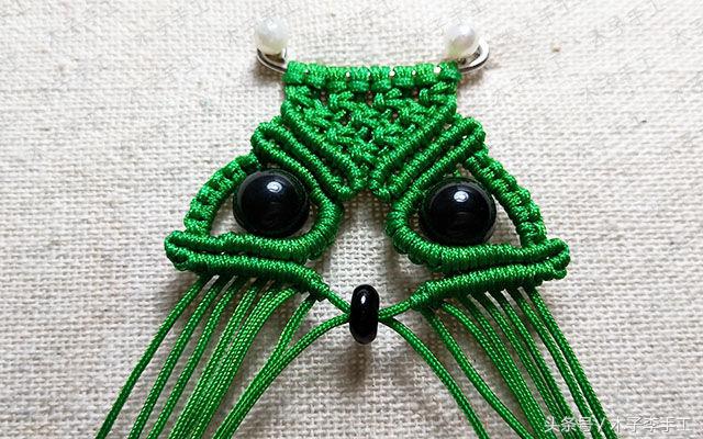 猫头鹰帽子编织图解,猫头鹰图案背心编织图解