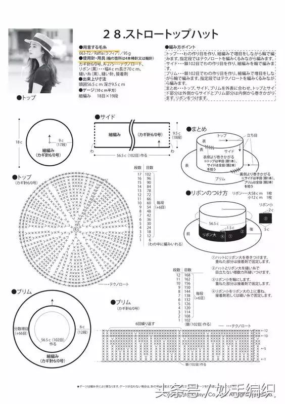 钩太阳遮阳帽全部教程,空心线钩夏季遮阳帽全教程视频