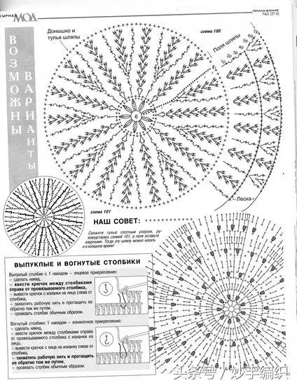 空心线钩太阳帽教程视频,空顶遮阳帽的钩法