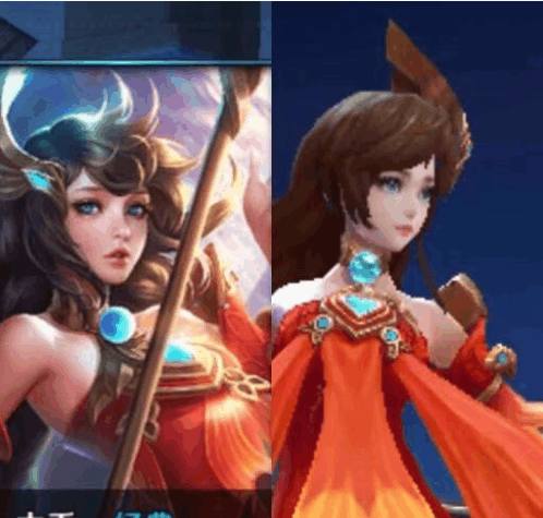 王者荣耀旧海报vs新版海报女英雄,王者荣耀原皮海报新旧对比女英雄