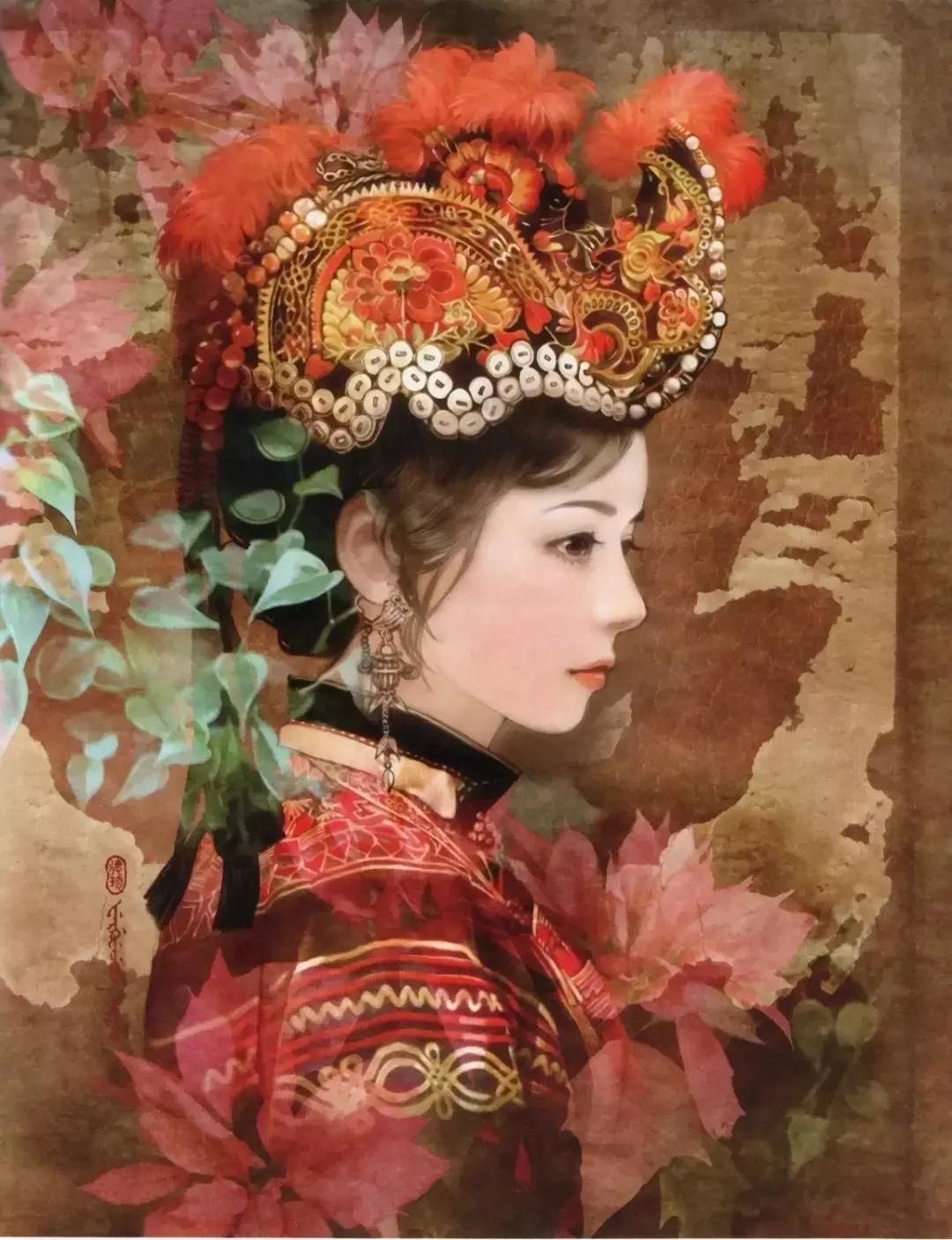 插画美女唯美简约,台湾当代著名的插画家