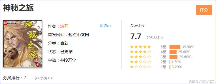 十大奇幻修仙小说,橙瓜评分前十玄幻小说