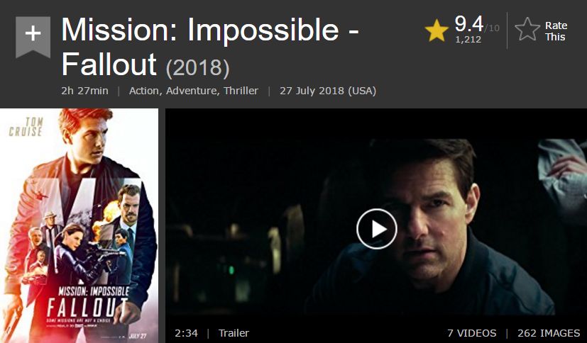 外网热评碟中谍6,碟中谍六好看吗