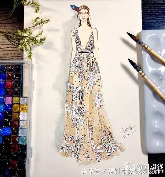 日常服装手绘效果图,时装效果图手绘线稿