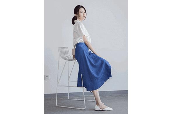 显瘦不规则长半裙,不对称半裙穿搭
