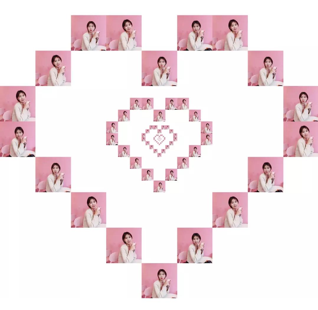 九宫格照片拼图心形hellokitty,excel心形九宫格拼图教程