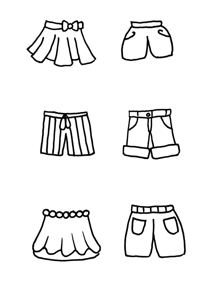小男孩穿各种各样的衣服简笔画,各种各样的衣服简笔画带颜色