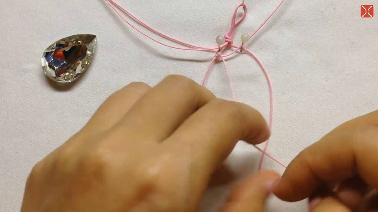 编绳项链diy手工制作,编项链吊坠绳子的各种编织方法