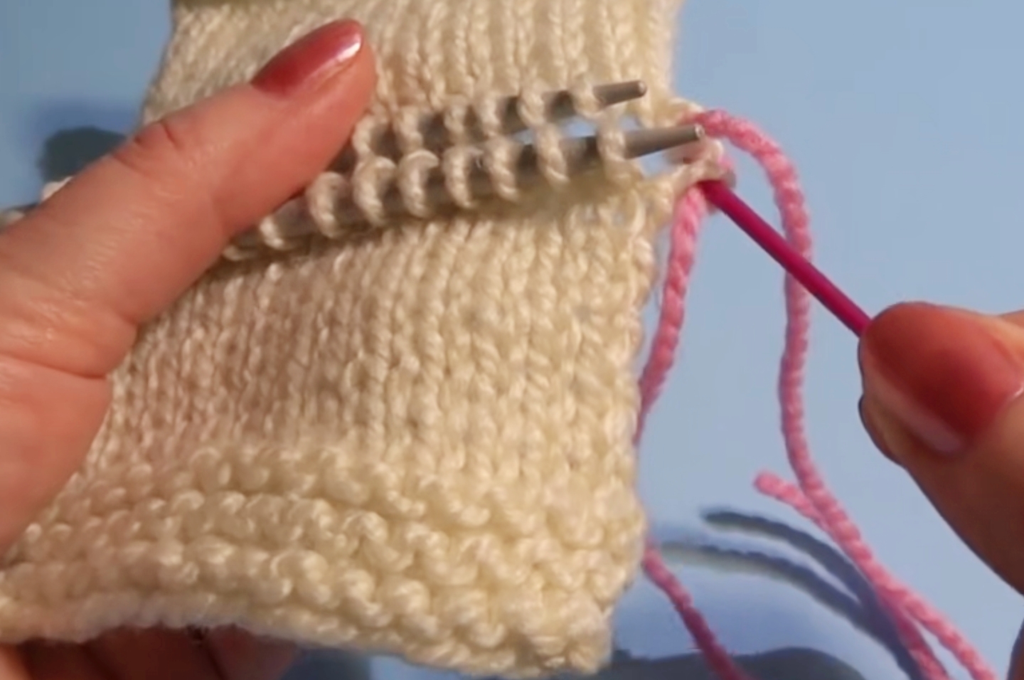 明月棒针艺术无缝缝合收针视频,棒针编织缝合方法视频