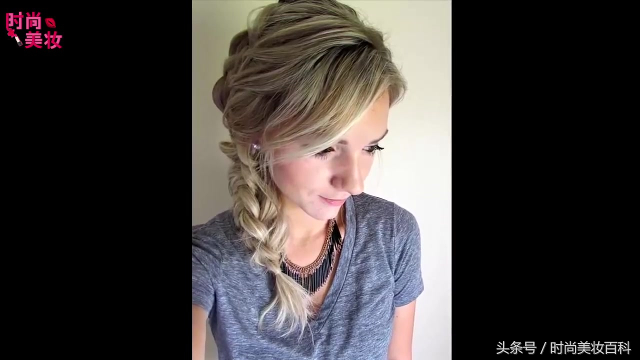 鱼骨辫编发教程,怎么编织人鱼马尾辫