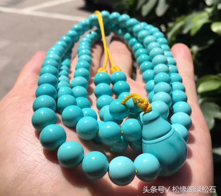 绿松石佛珠项链,普通绿松石108佛珠多少钱