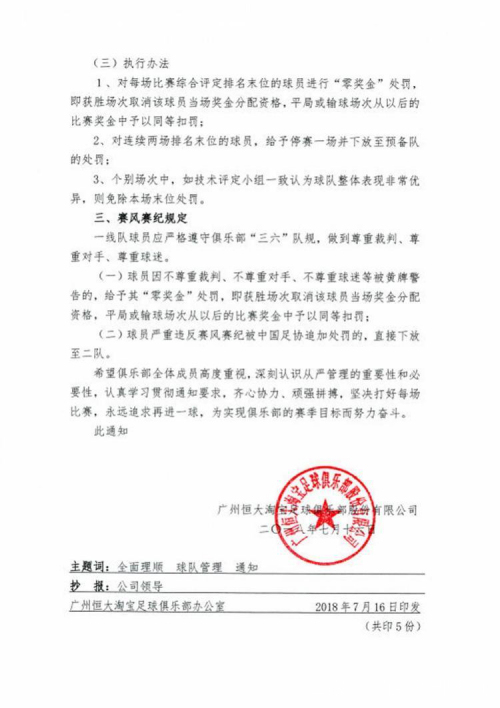 向恒大足球队学管理