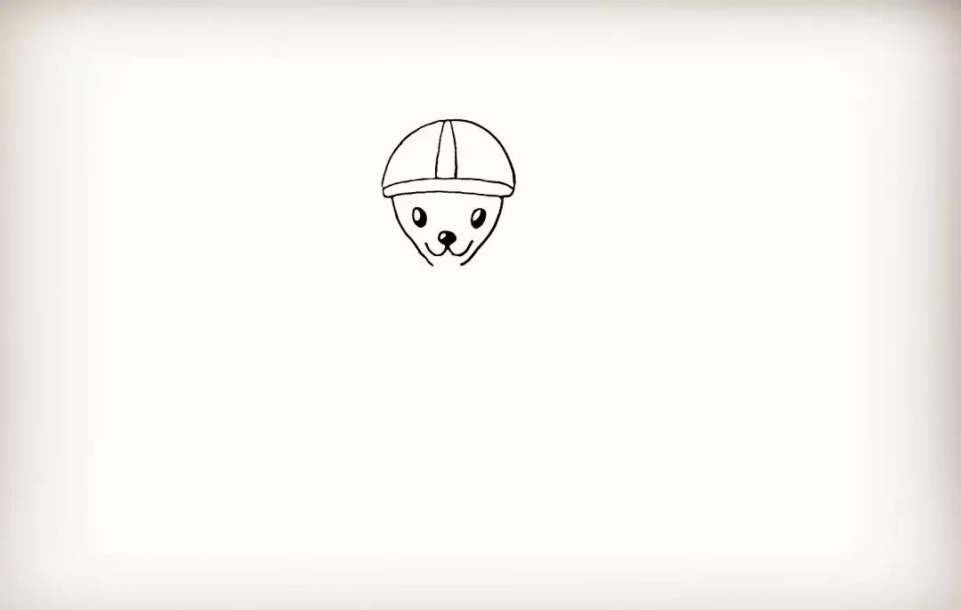 简笔画骑摩托车,骑摩托的小狗简笔画