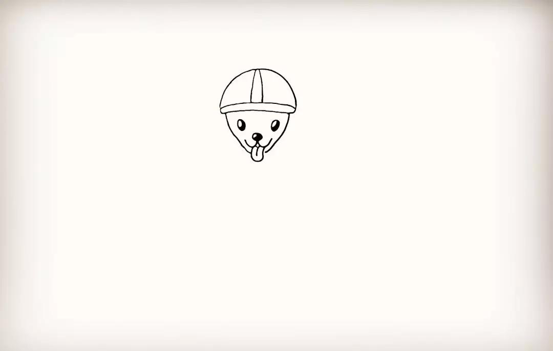 简笔画骑摩托车,骑摩托的小狗简笔画