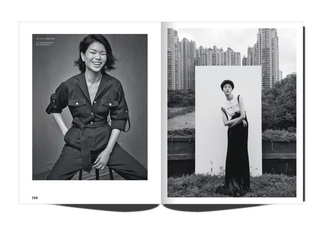 雎晓雯和国外模特拍广告,超模雎晓雯穿搭