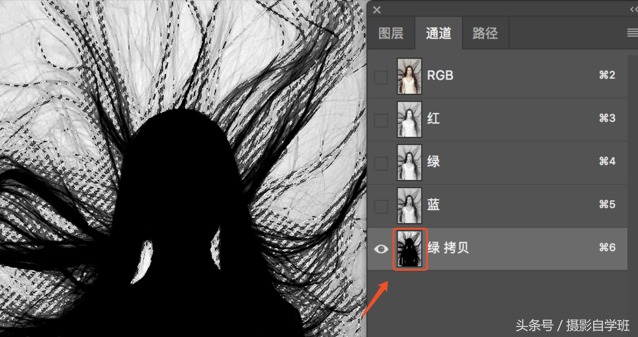 photoshop抠图头发丝,photoshop通道抠图
