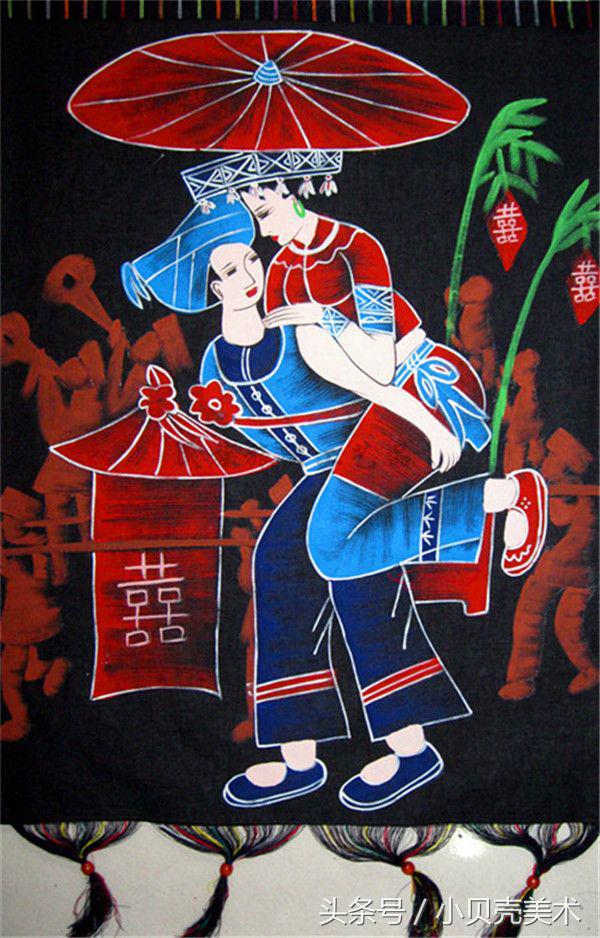 儿童蜡染画,扎染画创意美术