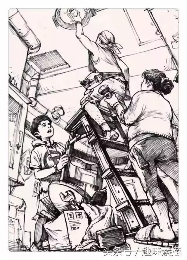 场景速写人物画法,场景速写画面节奏感怎么表现