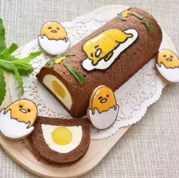 简单彩绘蛋糕卷,彩绘天使蛋糕卷