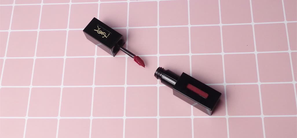 黄皮ysl黑管唇釉测评,ysl圣罗兰黑管水光唇釉617豆沙