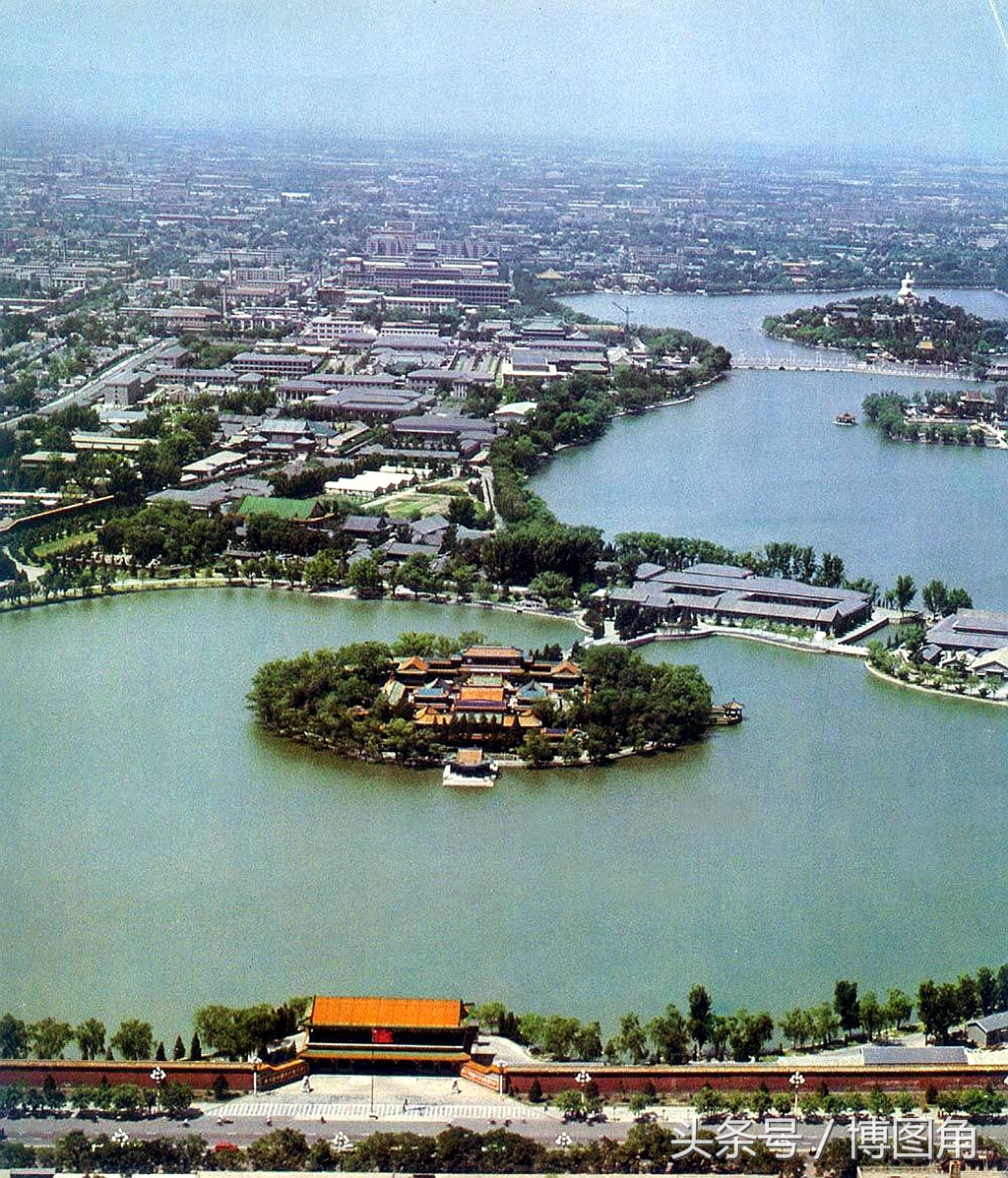 中南海与故宫位置图片,中南海与故宫中间的建筑是