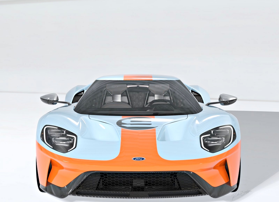 福特新款gt40图片,福特gt40限量版白色