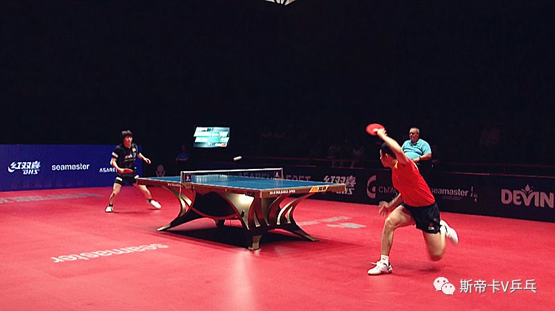 许昕的直板横打,许昕直板和削球