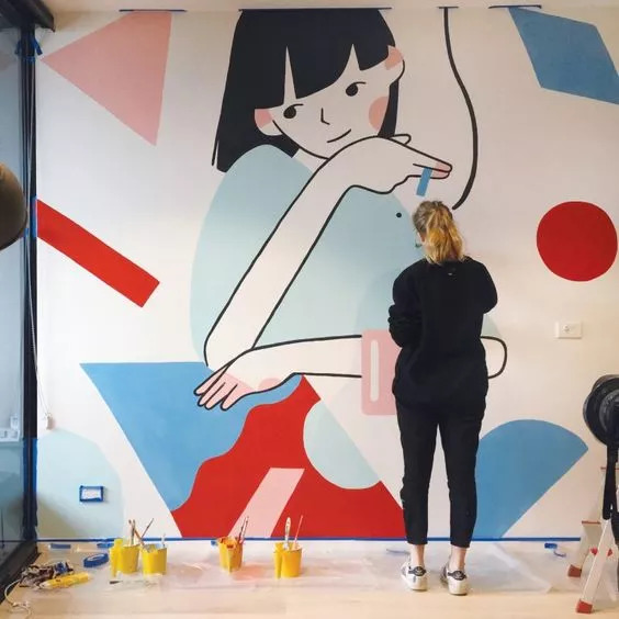 家周围的墙绘,家里的一处角落墙绘